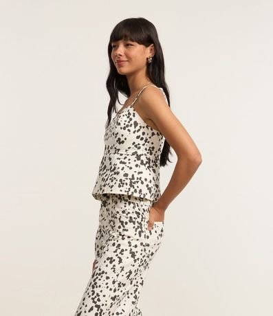 Pantalón Wide Leg en Sarga Animal Print 2