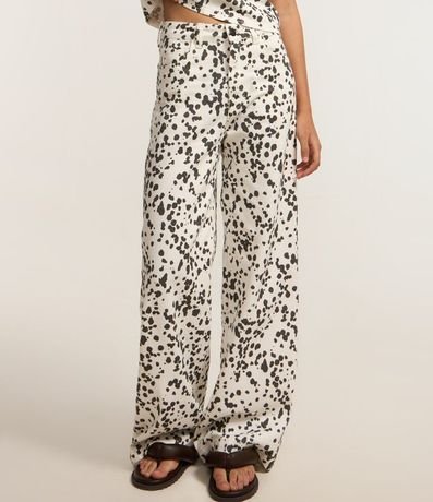 Pantalón Wide Leg en Sarga Animal Print 3