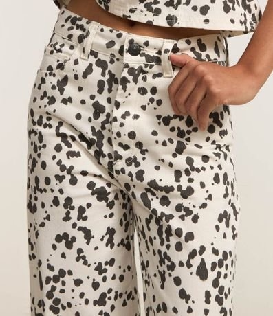 Pantalón Wide Leg en Sarga Animal Print 4