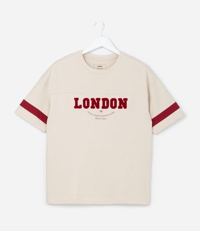 Remera Infantil en Chenile con Bordado Lettering -  Talle 5 A 14 años