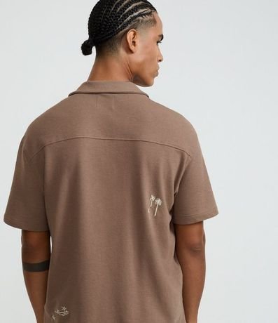 Camisa Boxy en Algodón con Bordado de palmeras 3