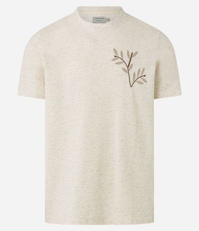 Remera Regular en Algodón con Bordado Floral 6