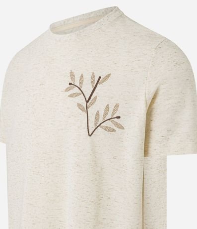 Remera Regular en Algodón con Bordado Floral 7