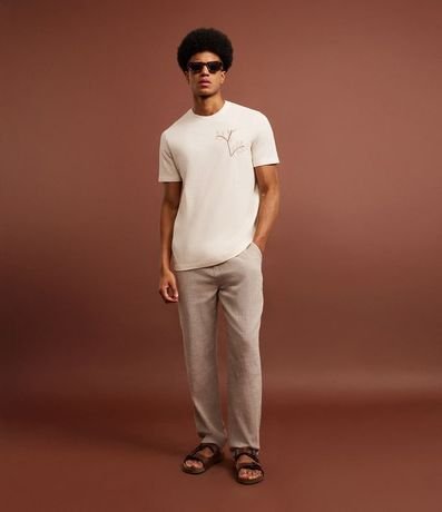 Remera Regular en Algodón con Bordado Floral 2