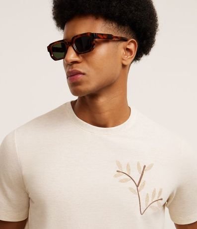 Remera Regular en Algodón con Bordado Floral 5