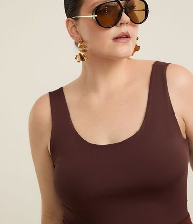 Blusa Musculosa en Poliamida con Breteles Anchos Curve & Plus Size 2