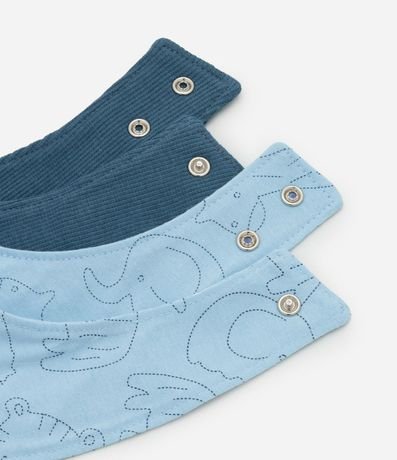 Kit 02 Baberos Infantiles con Estampa Animalitos - Talle único 2