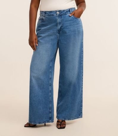 Pantalón Wide Leg en Sarga con Fenda en Bajo Curve & Plus Size 2