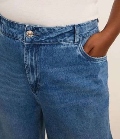 Pantalón Wide Leg en Sarga con Fenda en Bajo Curve & Plus Size 3