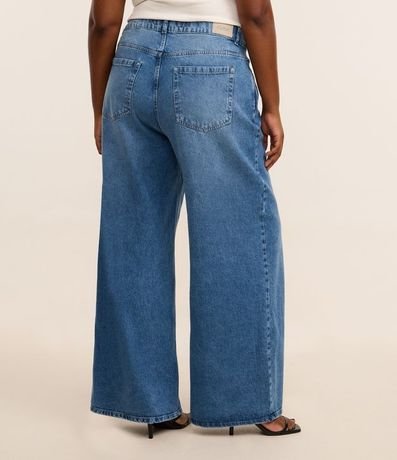 Pantalón Wide Leg en Sarga con Fenda en Bajo Curve & Plus Size 5