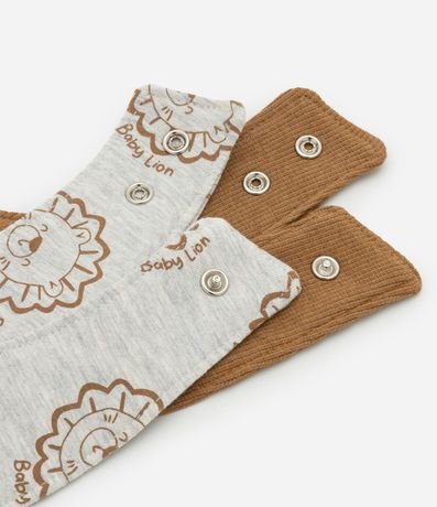 Kit 02 Baberos Infantiles con Estampa León - Talle único 2