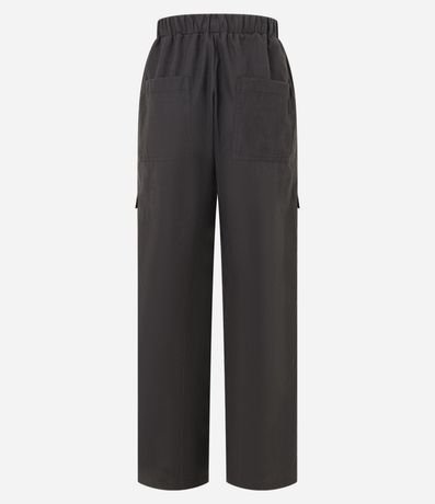 Pantalón Wide Leg en Cupro con Pespontos 3