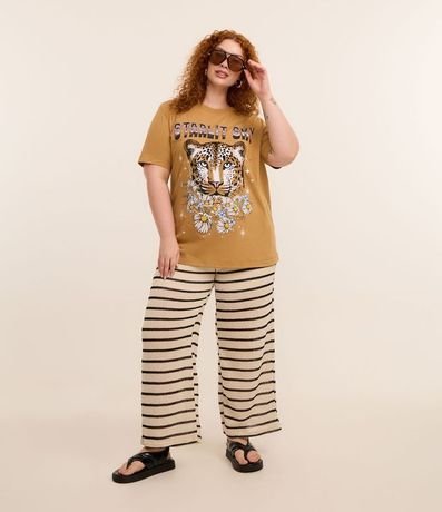 Remera Alargada en Algodón con Estampa Leopardo  Curve & Plus Size 2
