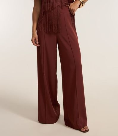 Pantalón Pantalona en Crepé con Friso Delantero 3