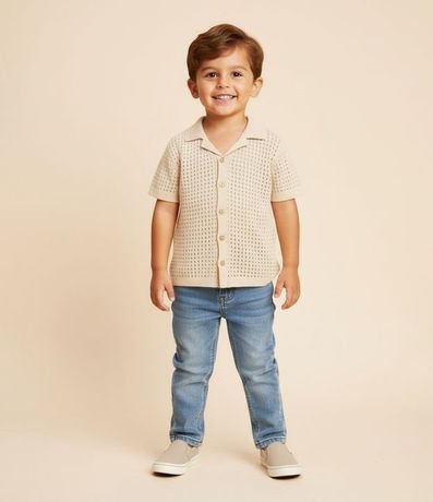 Camisa Infantil en Punto Maquinetada - Talle 1 a 6 años