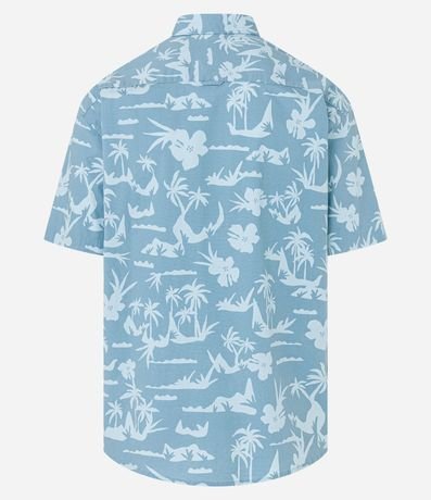 Camisa Relaxed en Tricolina con Estampa de Islas 5