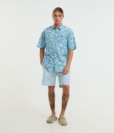 Camisa Relaxed en Tricolina con Estampa de Islas 2