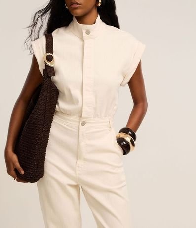 Mono en Sarga sin Manga con Botón Doble 4