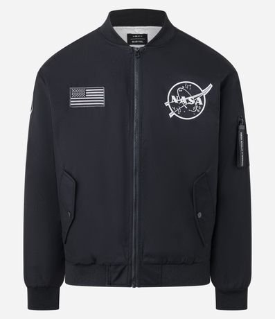 Campera Bomber en Microfibra con Estampa de la Nasa 5