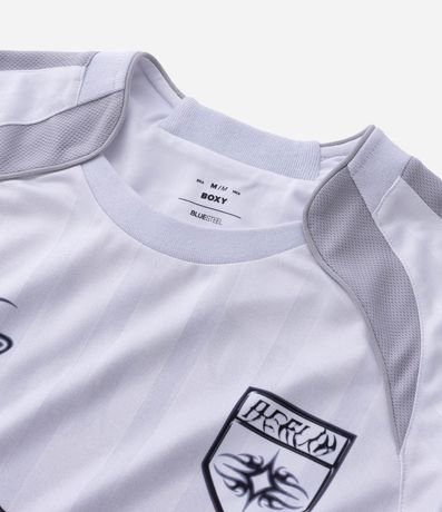 Remera Boxy Manga Larga con Estampa Lettering Attitude 10