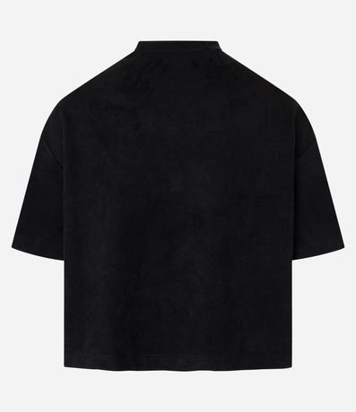 Remera Boxy en Gamuza con Estampa Localizada 8