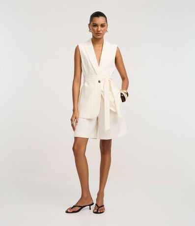 Chaleco Sastre Alargado con Rayas y Lazo 2