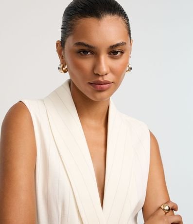 Chaleco Sastre Alargado con Rayas y Lazo 3