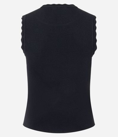 Blusa en Punto con Efecto Nube en el Cuello y Sisa 8