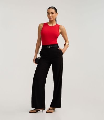 Blusa en Punto con Efecto Nube en el Cuello y Sisa 2