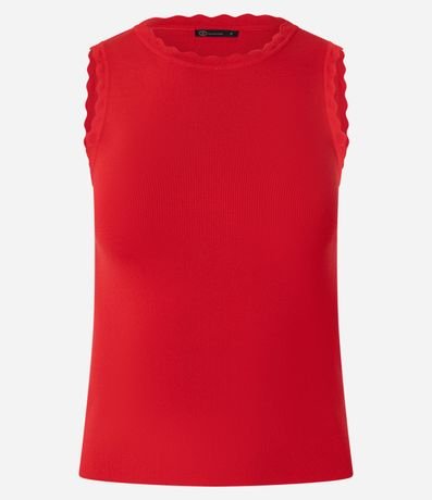 Blusa en Punto con Efecto Nube en el Cuello y Sisa 5