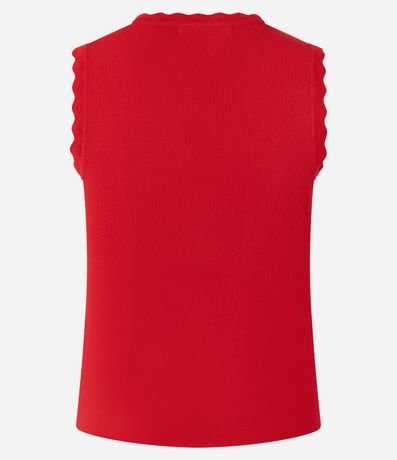 Blusa en Punto con Efecto Nube en el Cuello y Sisa 7