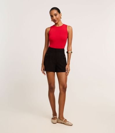 Blusa en Punto con Efecto Nube en el Cuello y Sisa 3