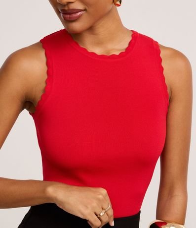 Blusa en Punto con Efecto Nube en el Cuello y Sisa 4