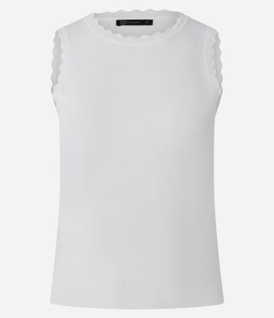 Blusa en Punto con Efecto Nube en el Cuello y Sisa 5