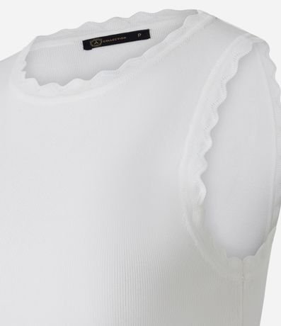 Blusa en Punto con Efecto Nube en el Cuello y Sisa 6