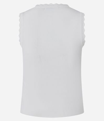 Blusa en Punto con Efecto Nube en el Cuello y Sisa 7