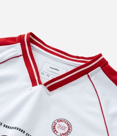 Remera Infantil Deportiva con Estampa Lettering y Tecnologia Dry Tam - 5 A 14 años 6