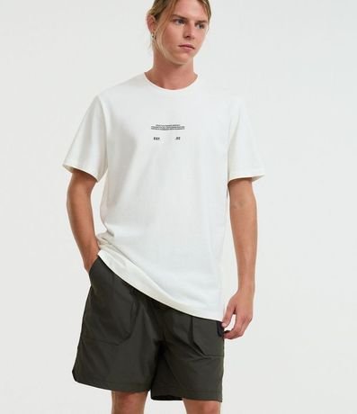 Bermuda Ripstop Liso con Cintura elástica y Cinturón 4