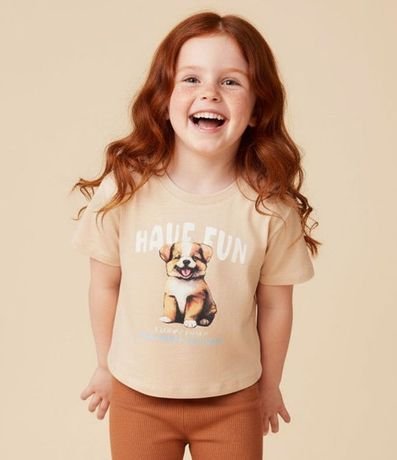 Blusa Infantil con Estampa de Perro - Talle 1 a 6 años