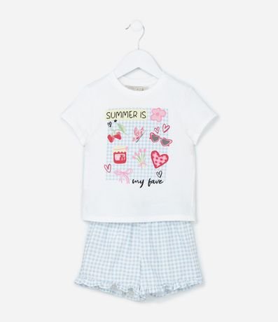 Conjunto Infantil con Estampa Localizada y Lettering Summer Is My Fave - Talle 1 A 6 años 2