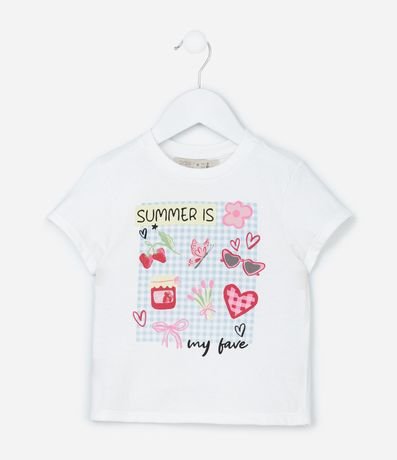Conjunto Infantil con Estampa Localizada y Lettering Summer Is My Fave - Talle 1 A 6 años 3