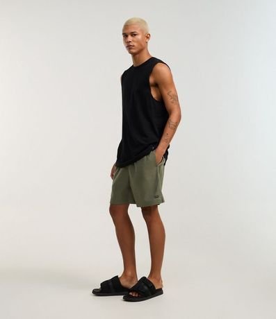 Bermuda en Tela con Cáñamo y Bolsillos