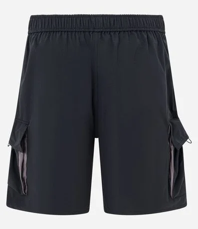 Bermuda Baggy con Cintura Elástica Cinturón Ajustable y Bolsillo Cargo 3