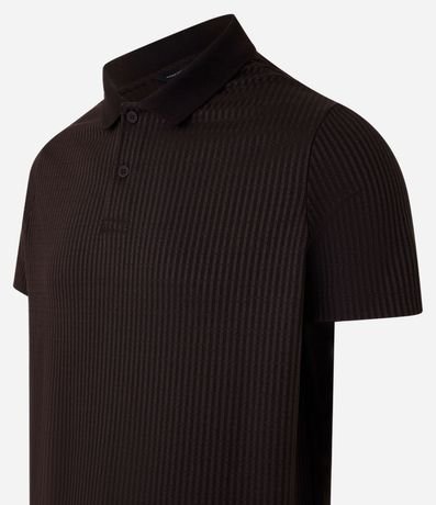 Camisa Slim con Cuello Polo y Textura Acanalada 6