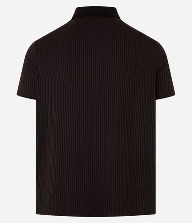 Camisa Slim con Cuello Polo y Textura Acanalada 7