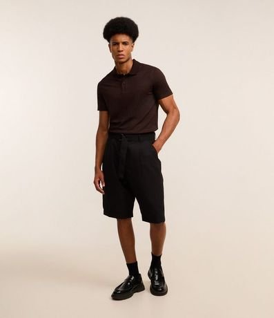 Camisa Slim con Cuello Polo y Textura Acanalada 2