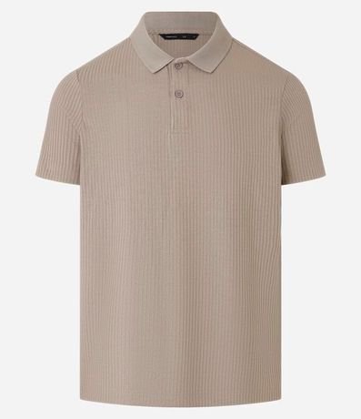 Camisa Slim con Cuello Polo y Textura Acanalada 5