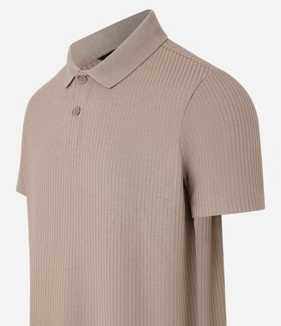 Camisa Slim con Cuello Polo y Textura Acanalada 6