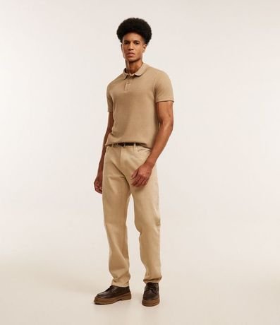 Camisa Slim con Cuello Polo y Textura Acanalada 2