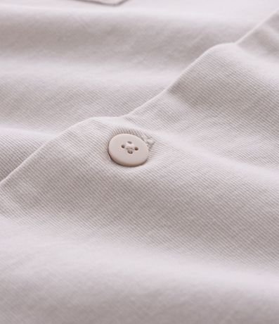 Camisa Boxy en Algodón Texturizado y Estampa Lettering Bordado 3